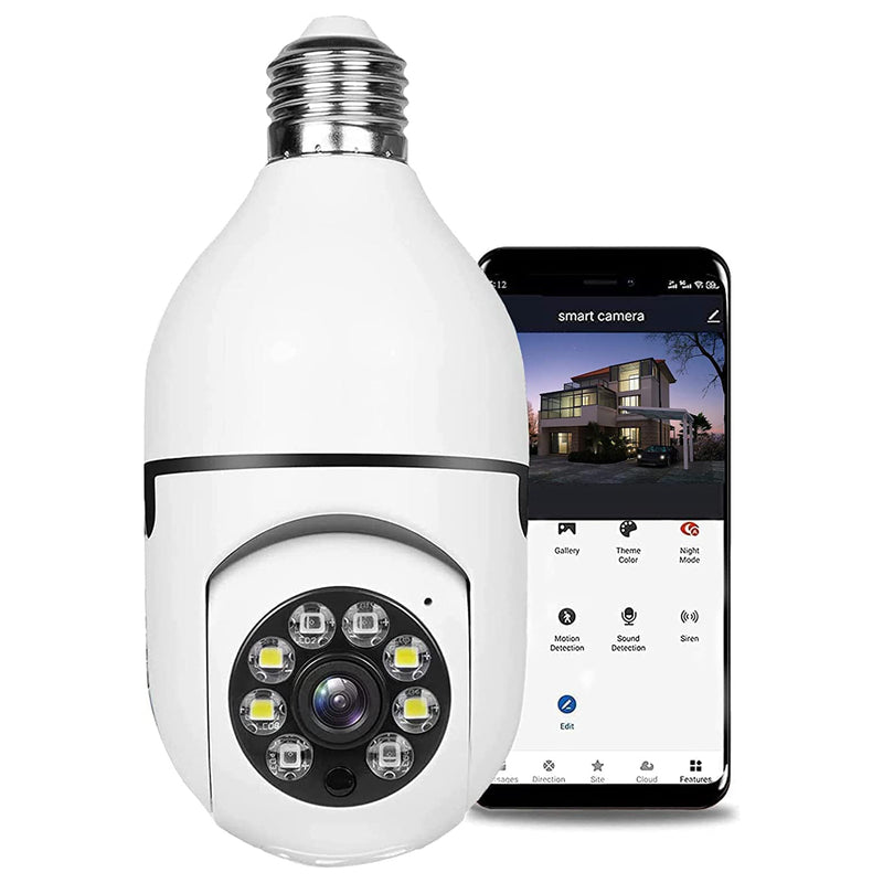 WIFI Wireless 1080p Light Socket Bulb Security Camera Floodlight Night Vision Motion Detection with Two-Way Audio