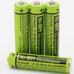 4-Pack Panasonic BK-40AAABU Replacement Cordless Phone Battery Packs for Cordless Phone