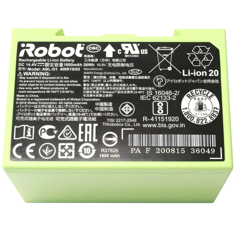 Roomba ABL-D1 Battery Pack for Roomba e5 e6 I7 i7+ i8 ABL-D1 4INR-19/65 Vacuum