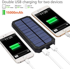 Solar Power Bank with Dual USB Ports