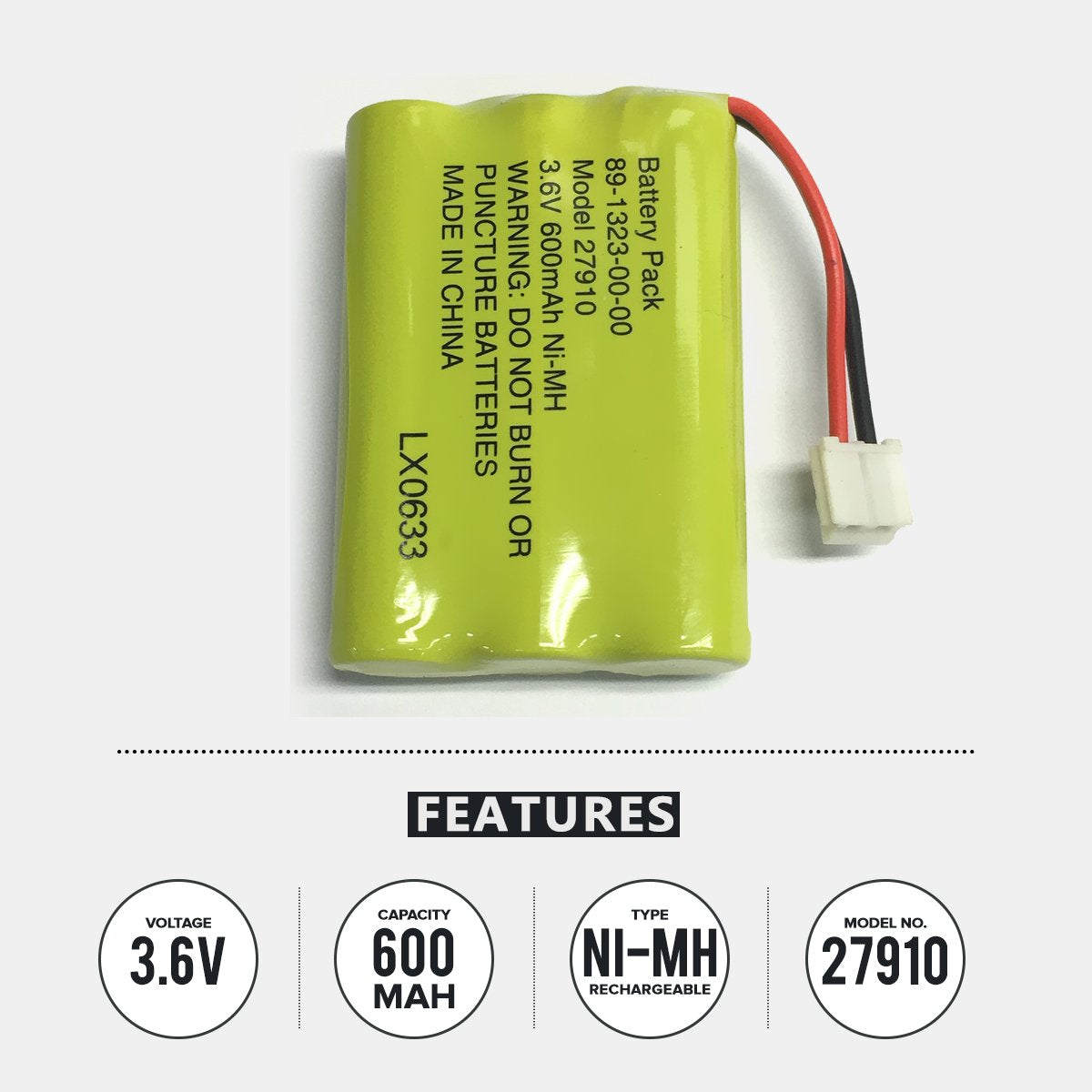 Replacement 23-894 Cordless Phone Battery