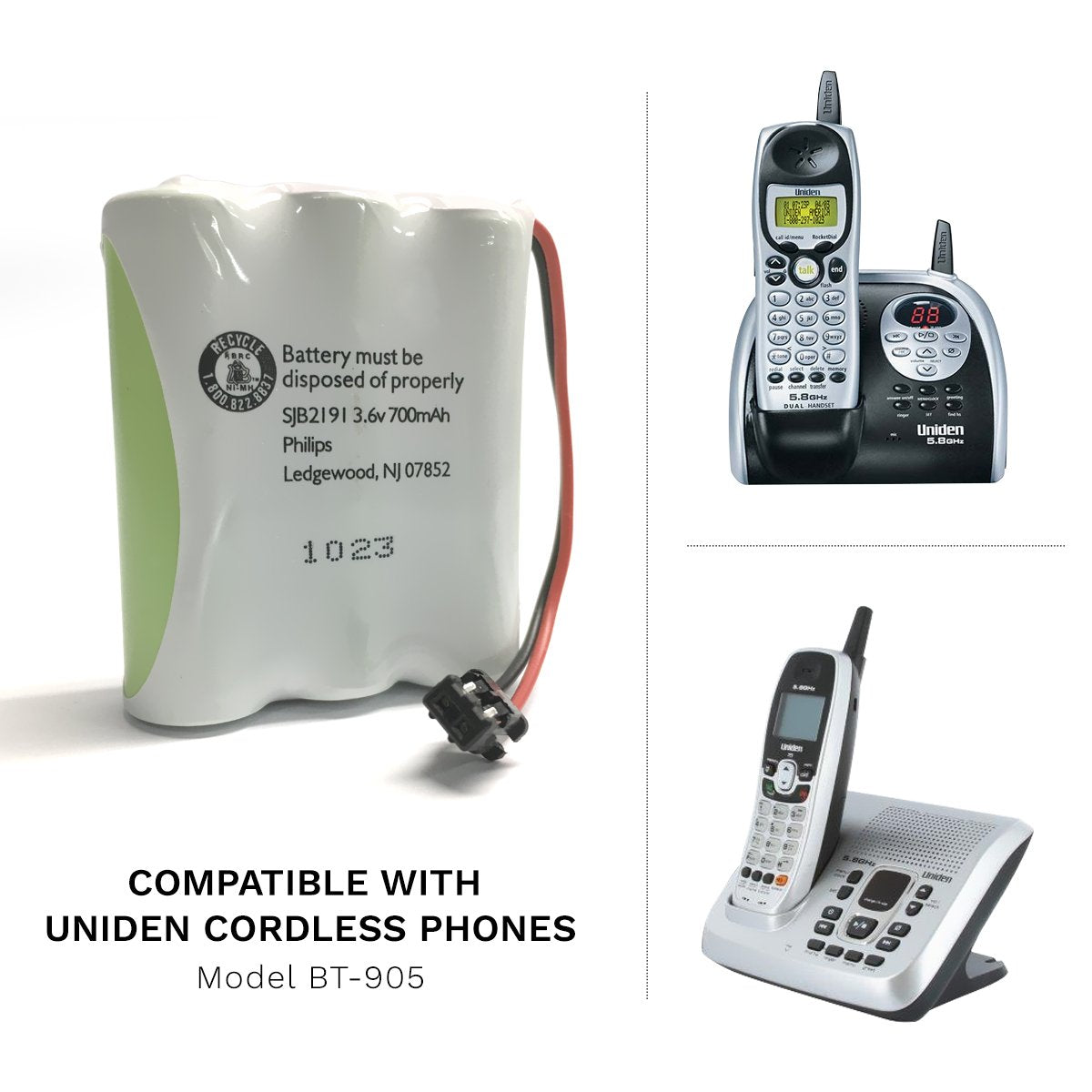 Uniden BBTY0506001 Cordless Phone Battery