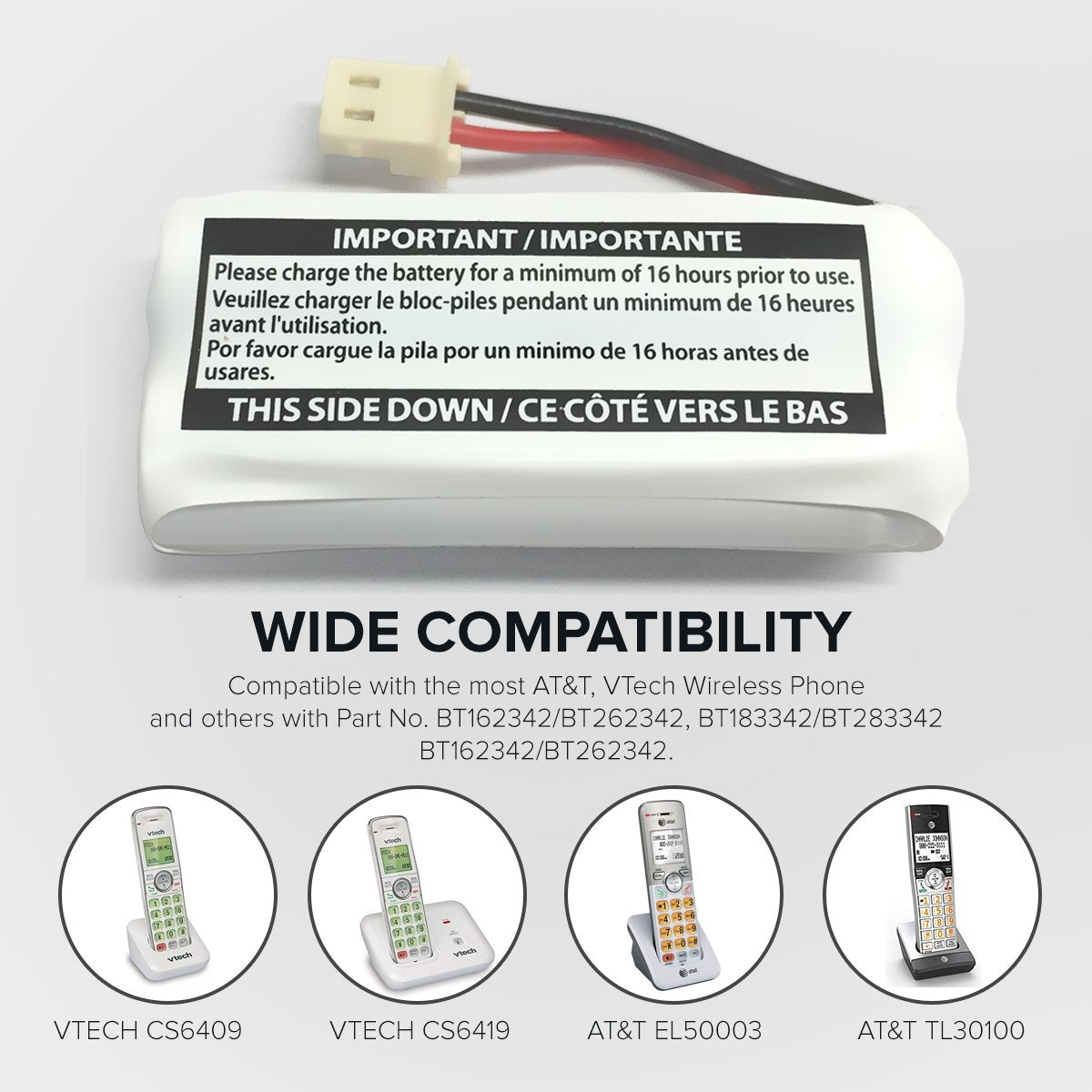 AT&T  MS2025 Cordless Phone Battery