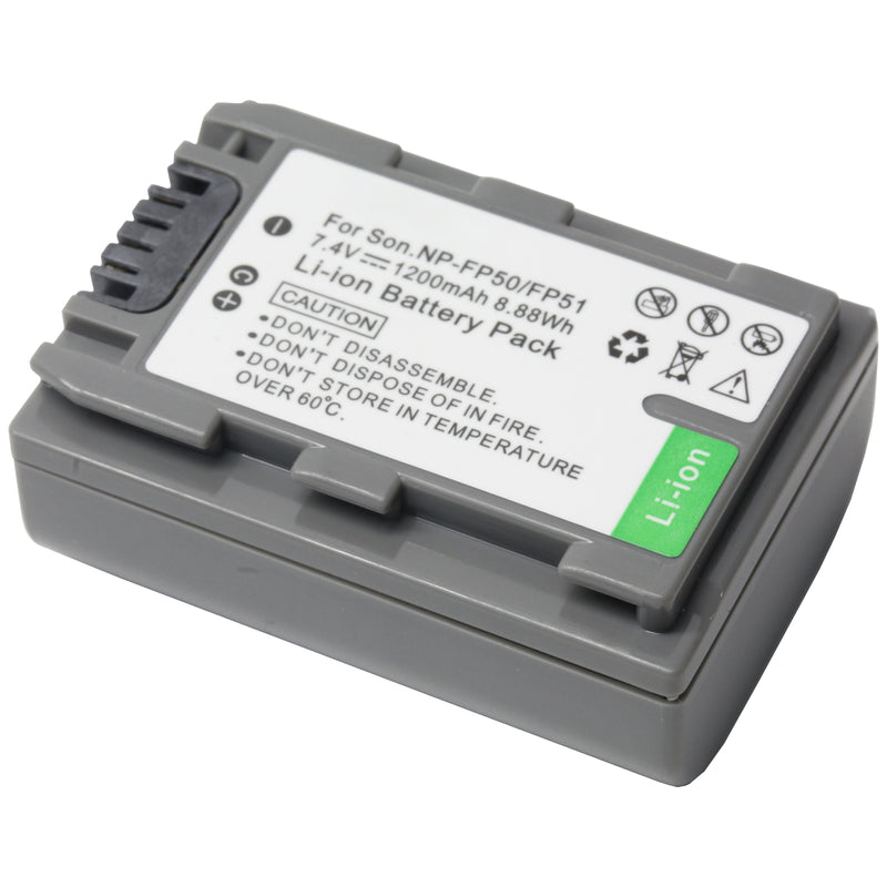 NP-FP50 NP-FP51 Replacement Battery Pack for Sony Digital Camera Camcorder