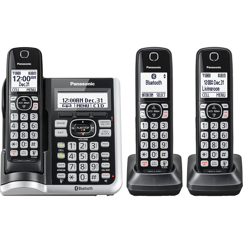 Panasonic Bluetooth Cordless Landline Home Phone System with Answering Machine