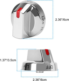 Stainless Steel Replacement Burner Control Knobs Gas Stove Knobs for Samsung Range Oven Parts NX58H5600SS NX58J7750SS NX58H5650WS NX58M6850SS