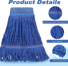 Premium Commercial Mop Head Standard Replacement Floor Cleaning Wet Mop Heads Head Refills Heavy Duty General Refills for Industrial Cleaning
