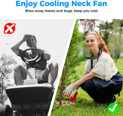 Portable Rechargeable Neck Fan for Travel Sports Walking Outdoor Working Out