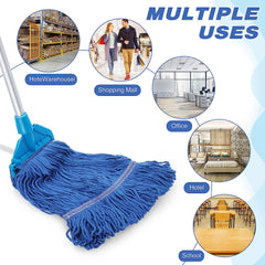 Premium Commercial Mop Head Standard Replacement Floor Cleaning Wet Mop Heads Head Refills Heavy Duty General Refills for Industrial Cleaning