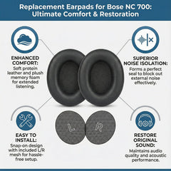 Replacement Earpads for Bose NC 700 NC700 Headphones Headset
