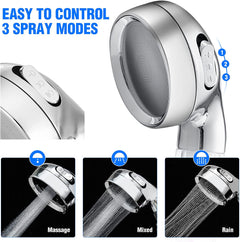 RV Premium High Pressure Shower Heads, Handheld Shower Head with ON/OFF Button & 3 Setting