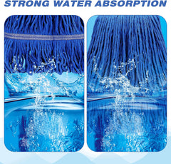 Premium Commercial Mop Head Standard Replacement Floor Cleaning Wet Mop Heads Head Refills Heavy Duty General Refills for Industrial Cleaning