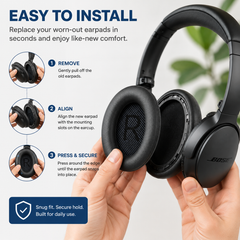 Bose Headphones Replacement Ear Pads for QuietComfort QC35/35ii/25/2/15 Ear Cushions for QC35 QC35ii QC25 QC2 QC15 Ae2 Ae2i Ae2w Sound True & SoundLink