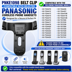PNKE1098 Belt Clip for Panasonic KXTGA660 KX-TGA660M Cordless Phone Handsets