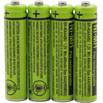 4-Pack Panasonic BK-40AAABU Replacement Cordless Phone Battery Packs for Cordless Phone