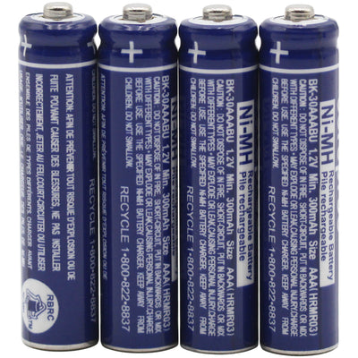 4-Pack Panasonic BK-30AAABU Cordless Phone Battery