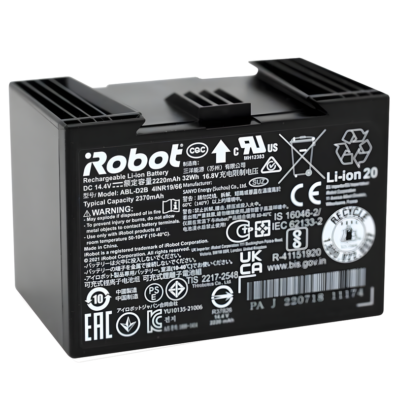 Roomba ABL-D2B 14.4V 2220mAh 32Wh Extended Battery Pack(Longer Run Time)