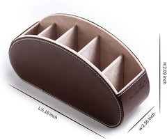 Leather TV Remote Holder Organizer Container Box for Remote Controls