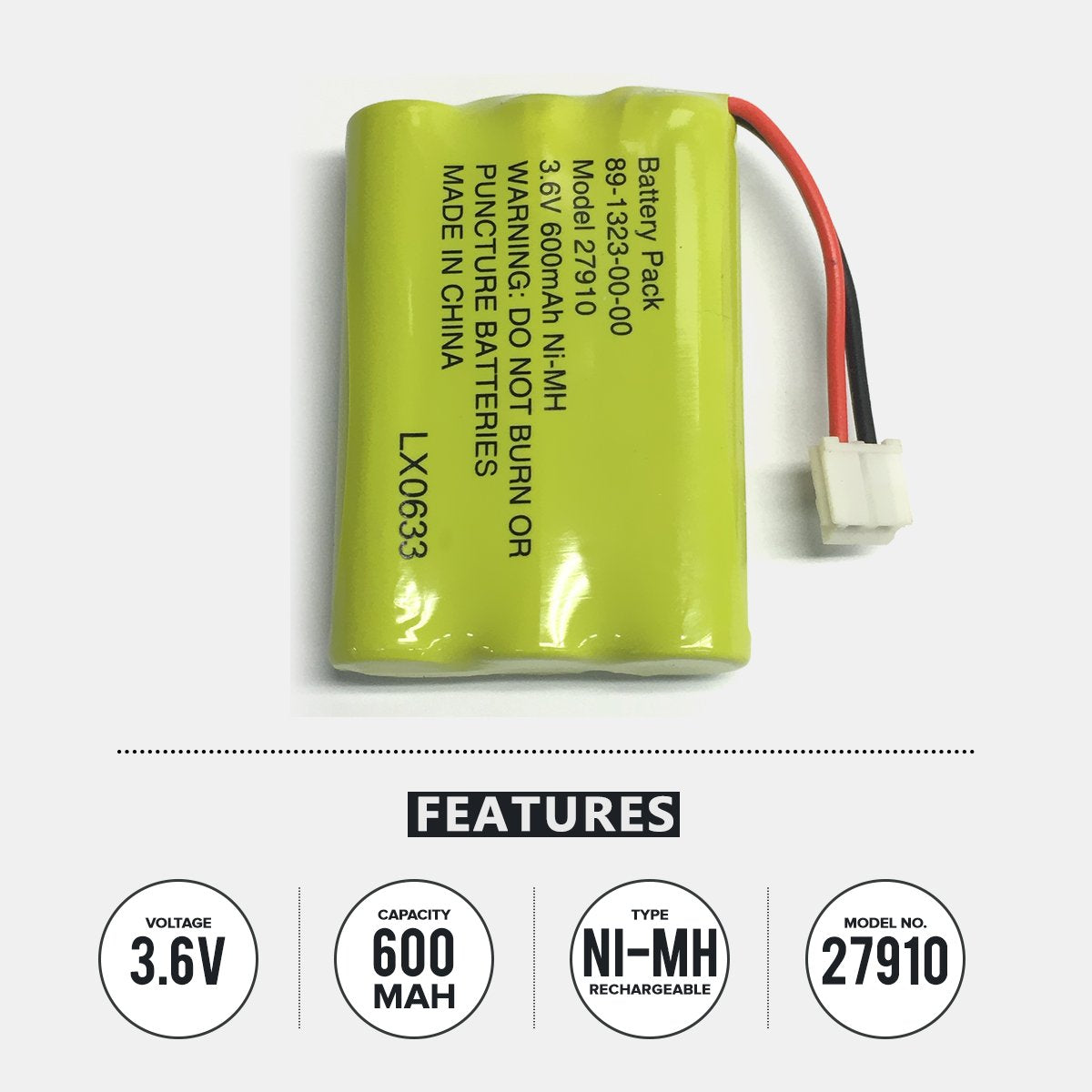 GE 5-2539 Cordless Phone Battery