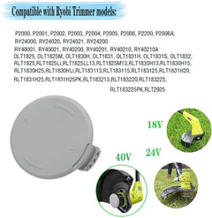 2-Pack Spool Caps Replacement Covers for Ryobi Ryobi 18V 24V 40V Cordless Electric Trimmers 993373001 for P2000 P2005 P2006 RY24021 Weed Eater Parts