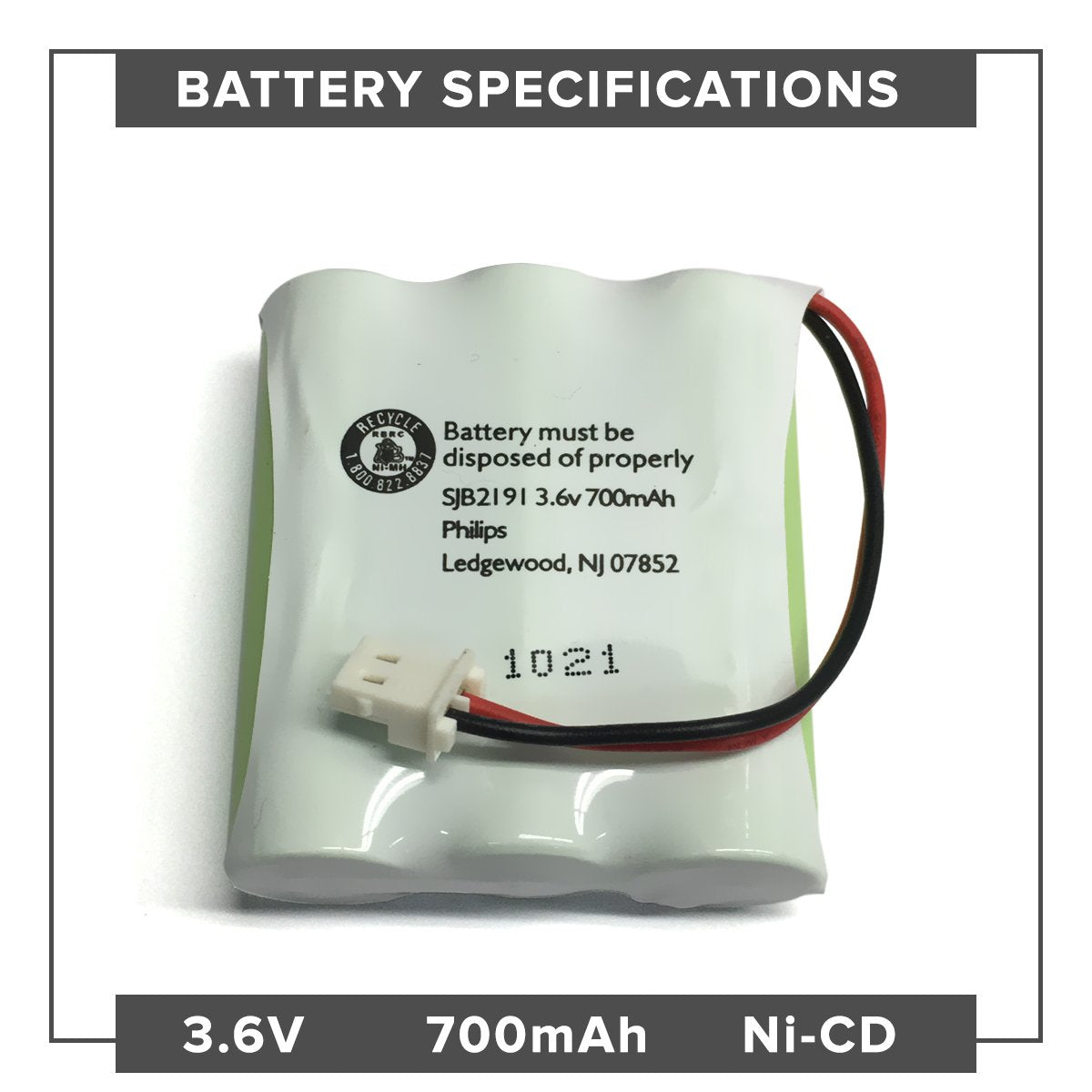 GE 2-9965 Cordless Phone Battery