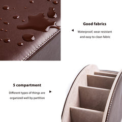 Leather TV Remote Holder Organizer Container Box for Remote Controls