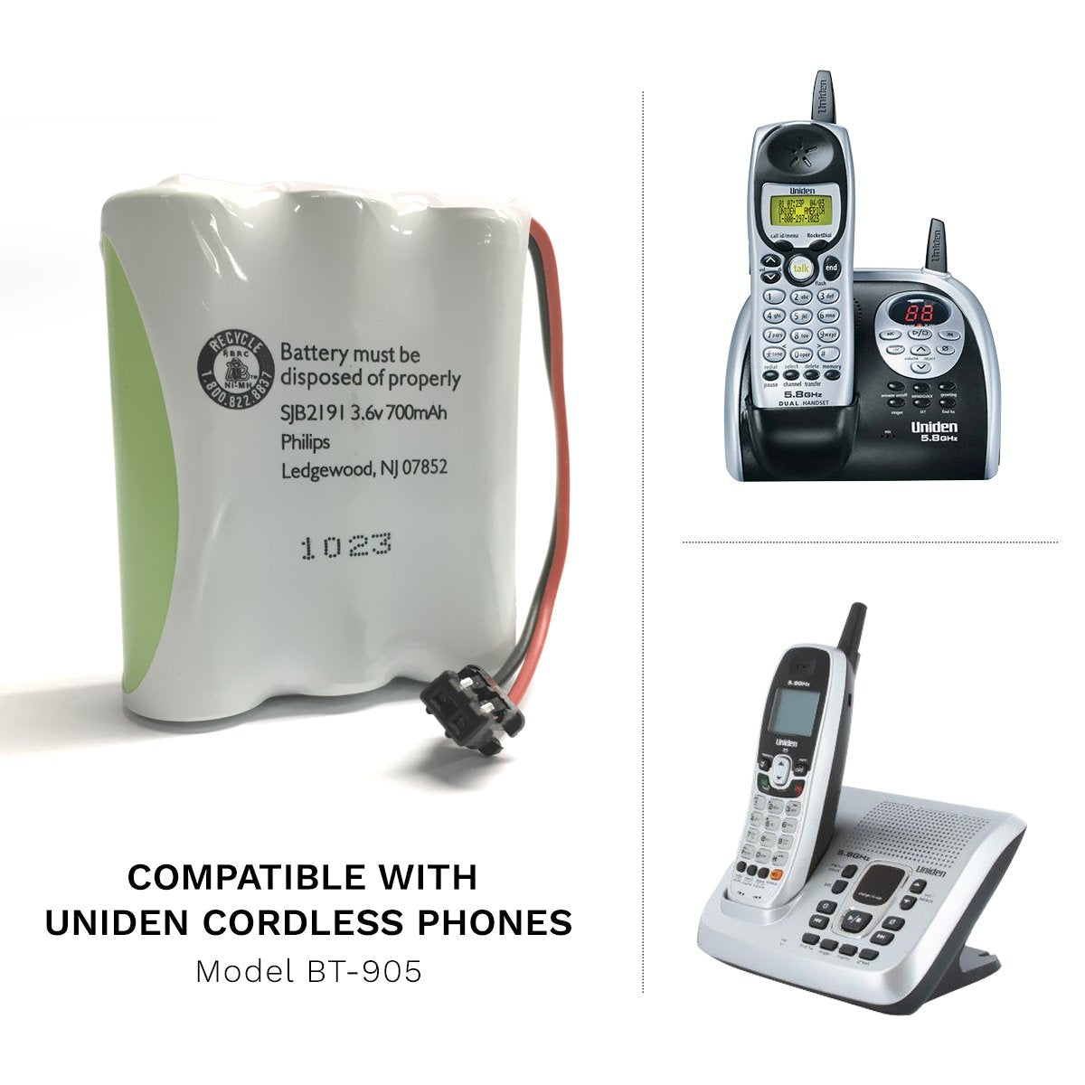 Uniden DXAI4288-2 Cordless Phone Battery