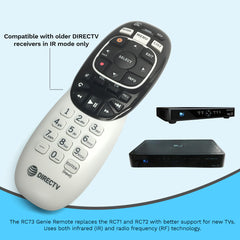 Directv RF/IR Genie RC71 RC72 RC73 Remote Control for HR44 Receiver