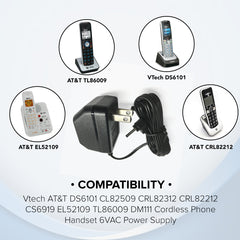 Vtech U060030A12V 6V 300mA AC Power Supply Adapter for AT&T VTech Cordless Phone