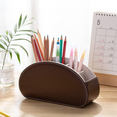 Leather TV Remote Holder Organizer Container Box for Remote Controls