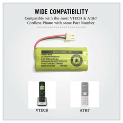 Vtech BT183342/BT283342 Cordless Phone Battery Pack 2.4V 400mAh for AT&T Cordless Phone