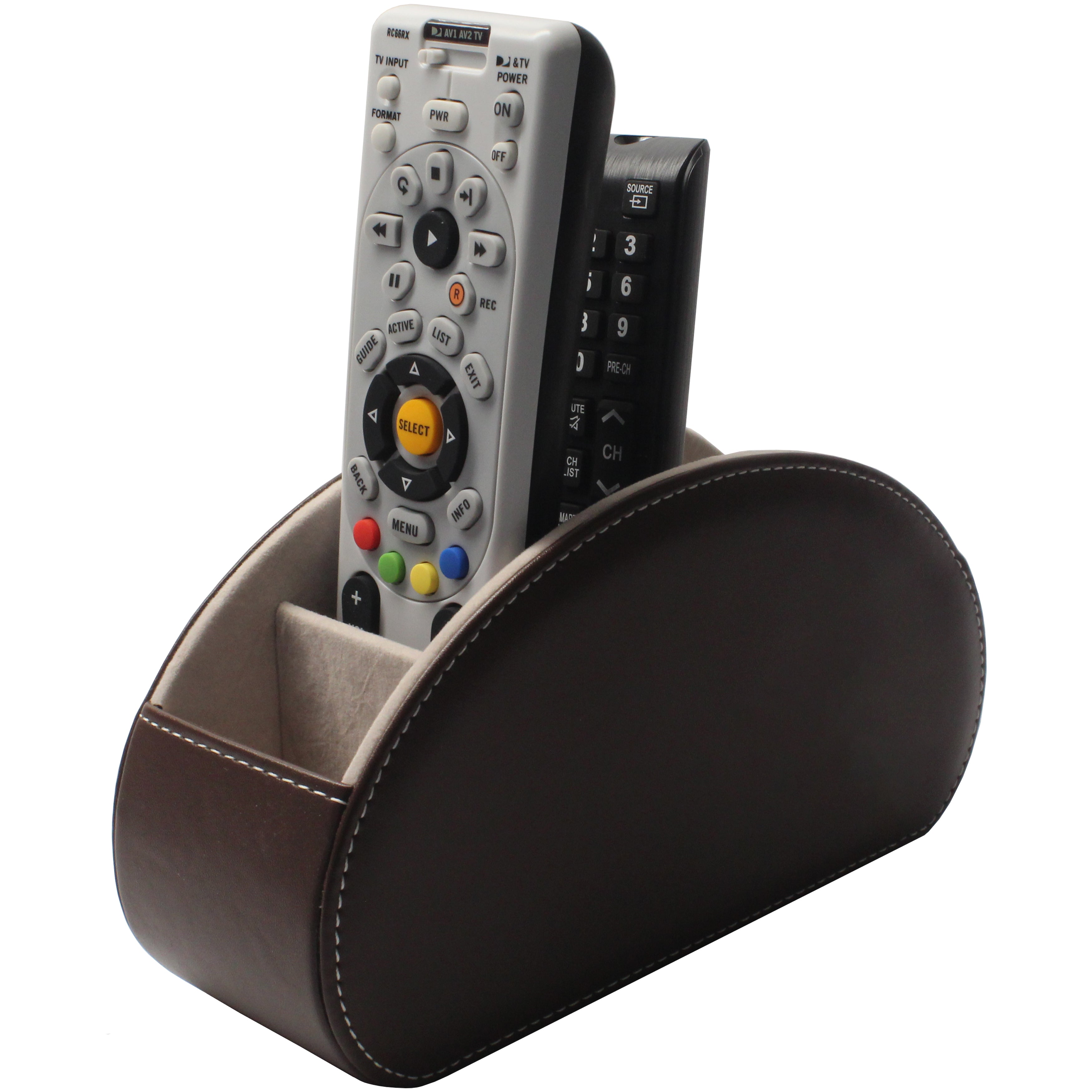 Leather TV Remote Holder Organizer Container Box for Remote Controls